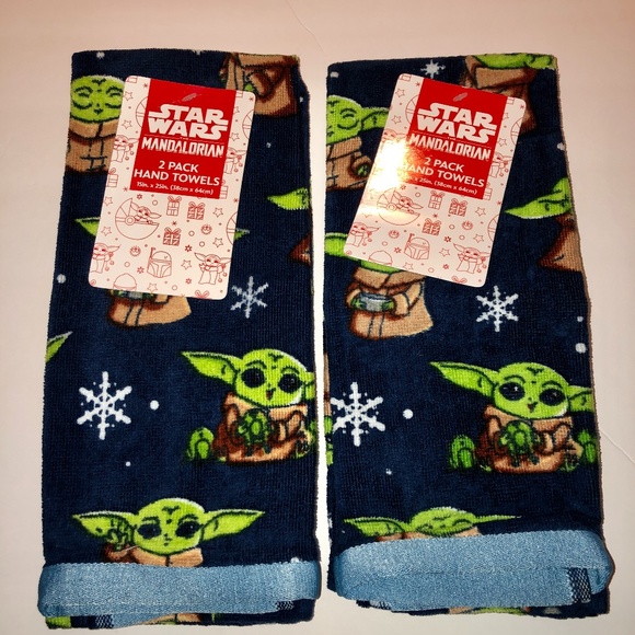 Star Wars Other - NWT  (2) 2pk Star Wars: The Mandalorian Blue Holiday Hand Towels